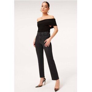 Good American GOOD LEGS STRAIGHT JEANS GS419TFT BLACK184